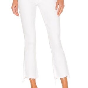 Mother Insider Crop White Jeans